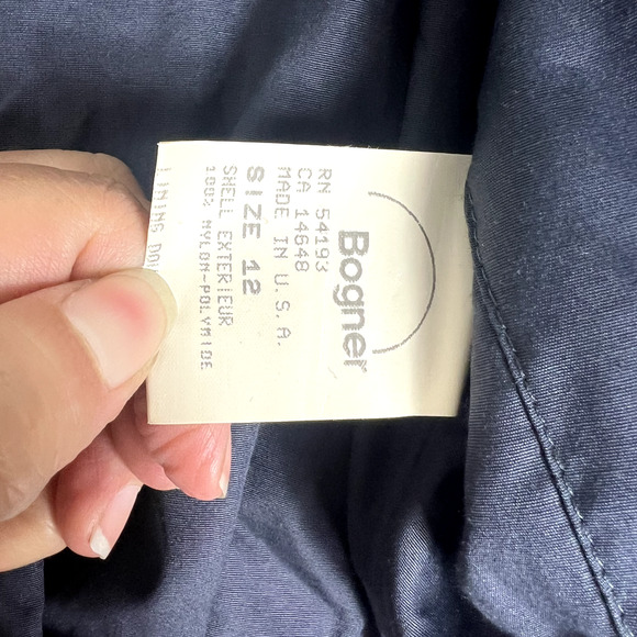 Bogner Snowsuit Jacket Women 12 Black Gold Asymmetrical Zip Missing Belt Vtg - Picture 12 of 14